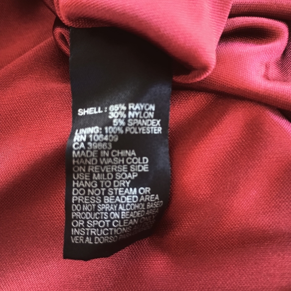 TAHARI ASL Formal Cranberry Dress - Picture 3 of 3